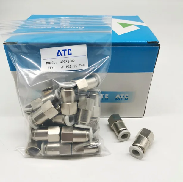 

20pcs/1Bag New AirTAC APCF8-02 APCF802 Fittings