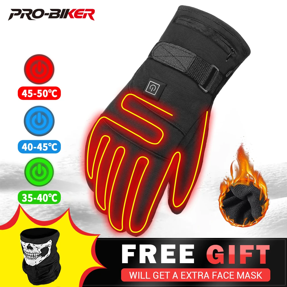 

Heating Motorcycle Gloves Waterproof Moto Guantes Men Moto Gloves Touch Screen Gant Heating Motorbike Riding Gloves for Winter