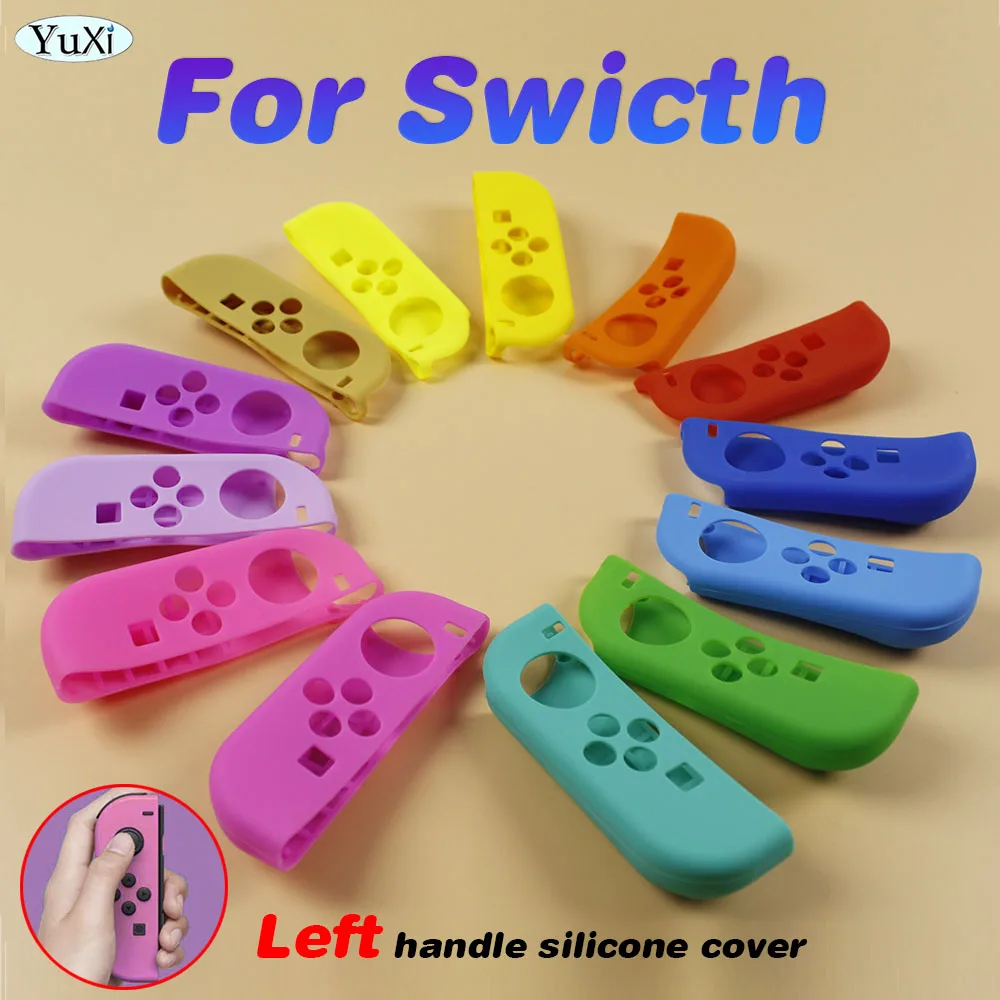 1Pcs For Switch Left Silicone Rubber Grip Gel Guard DIY Gamepad Sleeve Case Cover For Nintend Joy-Con NS Controller Skin Cover