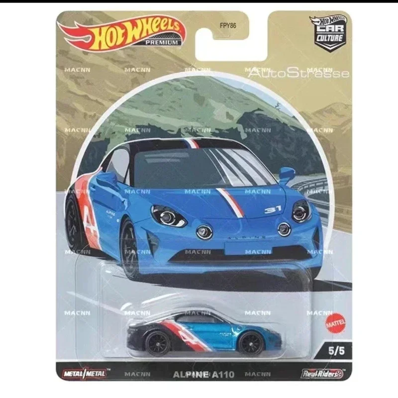 Original Hot Wheels Premium Car Culture Autostrasse Vehicle 1/64 Diecast Mercedes Benz Lamborghini Alpine Children Toys for Boys