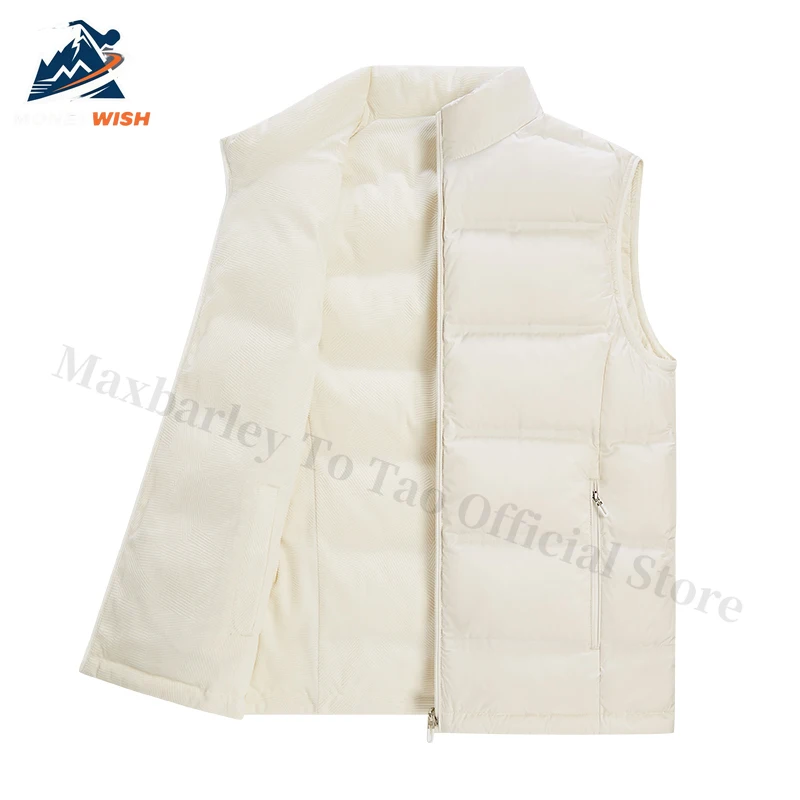 MONEYWISHผู้ชายเสื้อกั๊กผ้าฝ้าย 2025 ใหม่GrapheneหนาPlush Antiเย็นและWARMเสื้อแขนกุดกลางแจ้งสบายๆฤดูหนาวลงเสื้อกั๊ก
