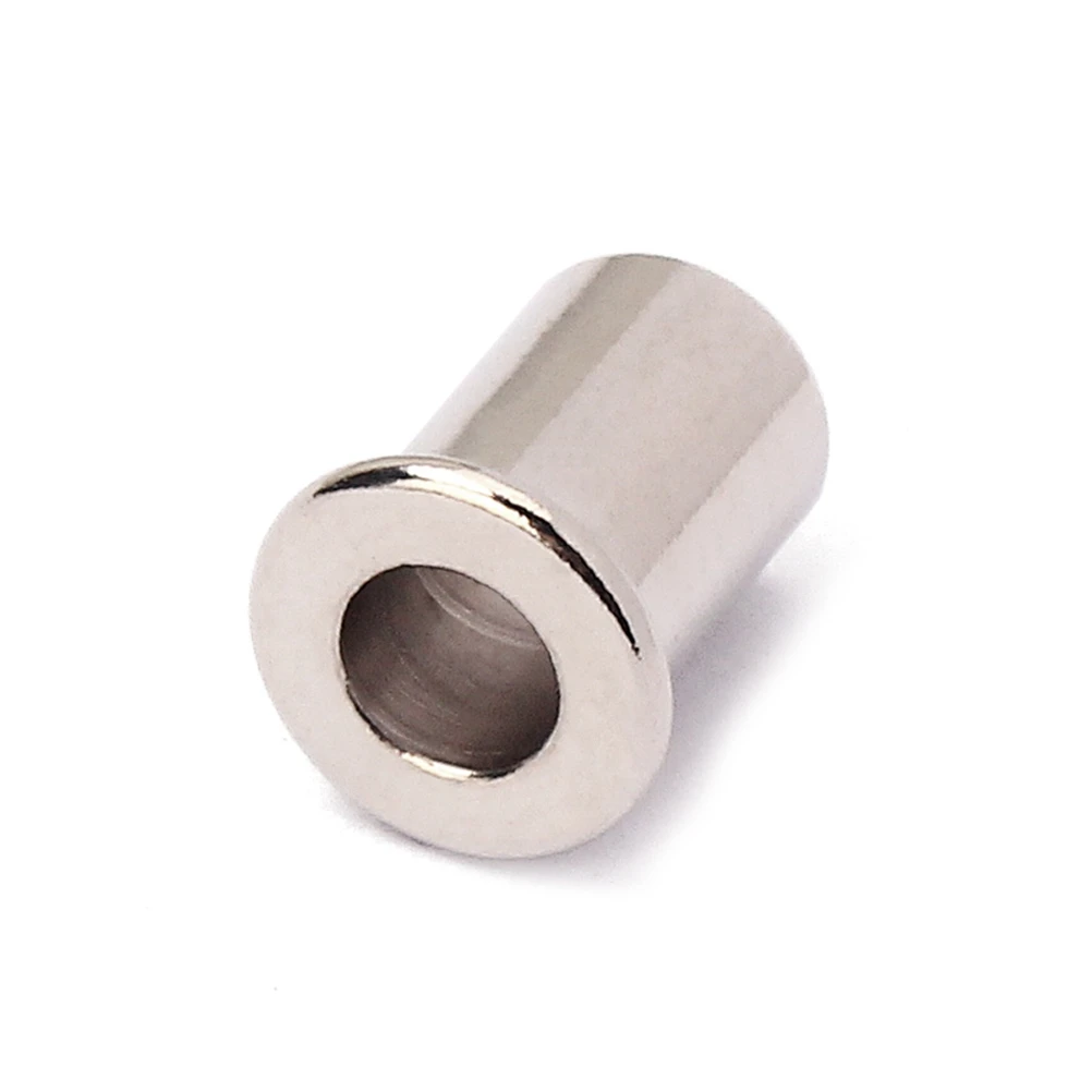 

6Pcs Through String Ferrules Chrome Ideal Any Strings Better Sound Guitar String Cap Thru Body Ferrules