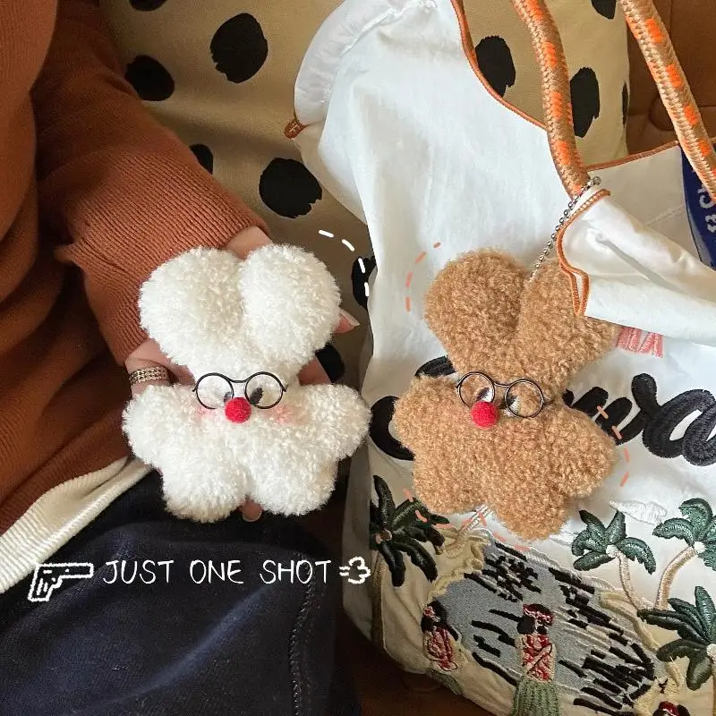 جميل الكرتون الأرنب دمية قلادة أفخم المفاتيح لطيف مضحك لينة محشوة دمية زخرفة لعبة ظهره شنقا الديكور الهدايا