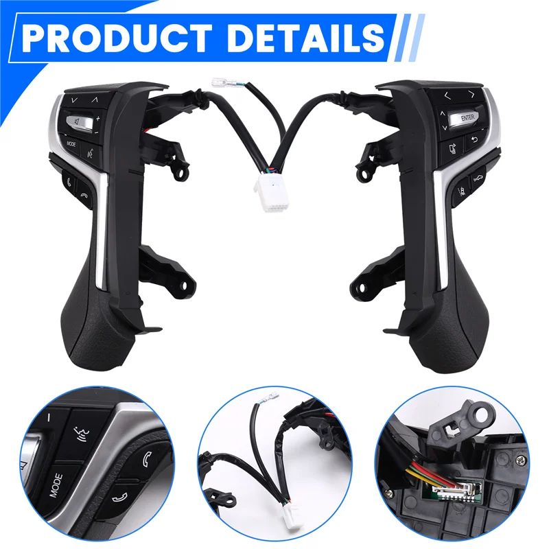 

84250-60440 Steering Wheel Audio Control Buttons Cruise Control Switch For Toyota Land Cruiser Prado GRJ150 KDJ150
