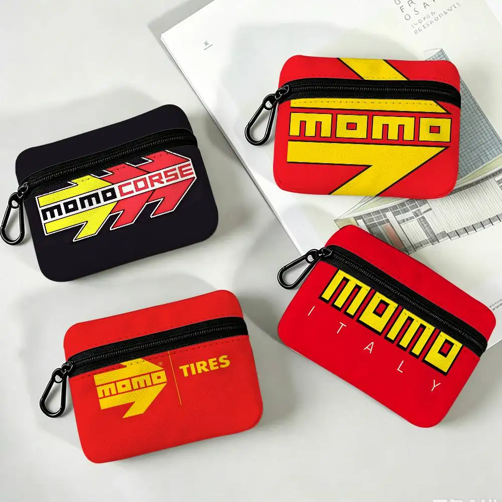 Momos Tires Anti-fade Oxford Cloth Small Zipper Coin Bag Lightweight Hanging Wallet For Coins ID Cards