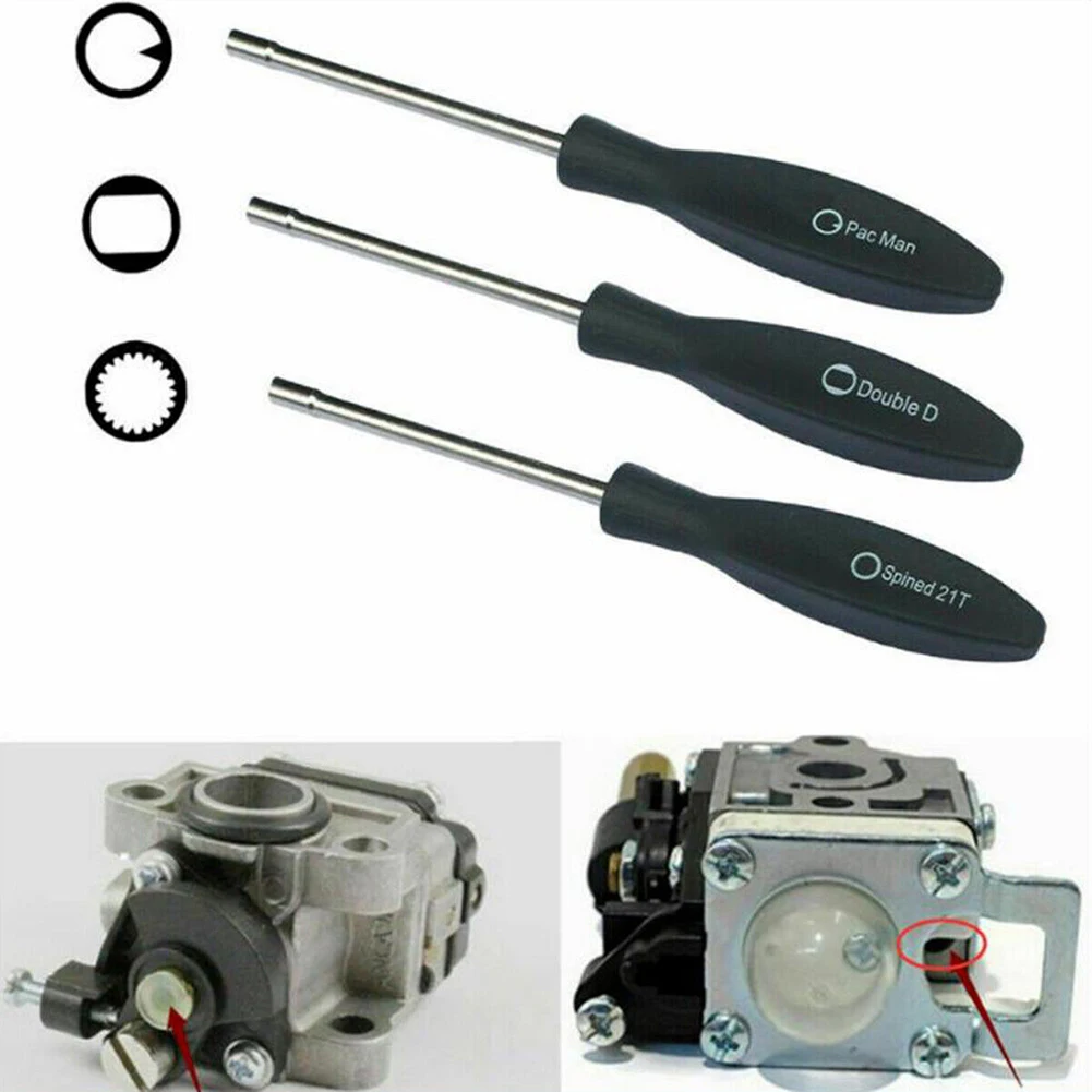 Chainsaw Carburetor Kit 3Pcs Carburetor Tool Kit Compatible With Many Brands Ergonomic Handle Heavy-duty Adjusted Head