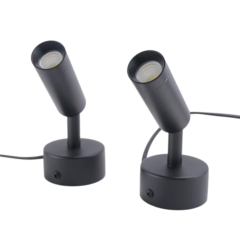 Focos de ABPP-3W para interiores, foco de suelo ajustable para interiores, foco LED regulable para plantas, iluminación decorativa, enchufe estadounidense