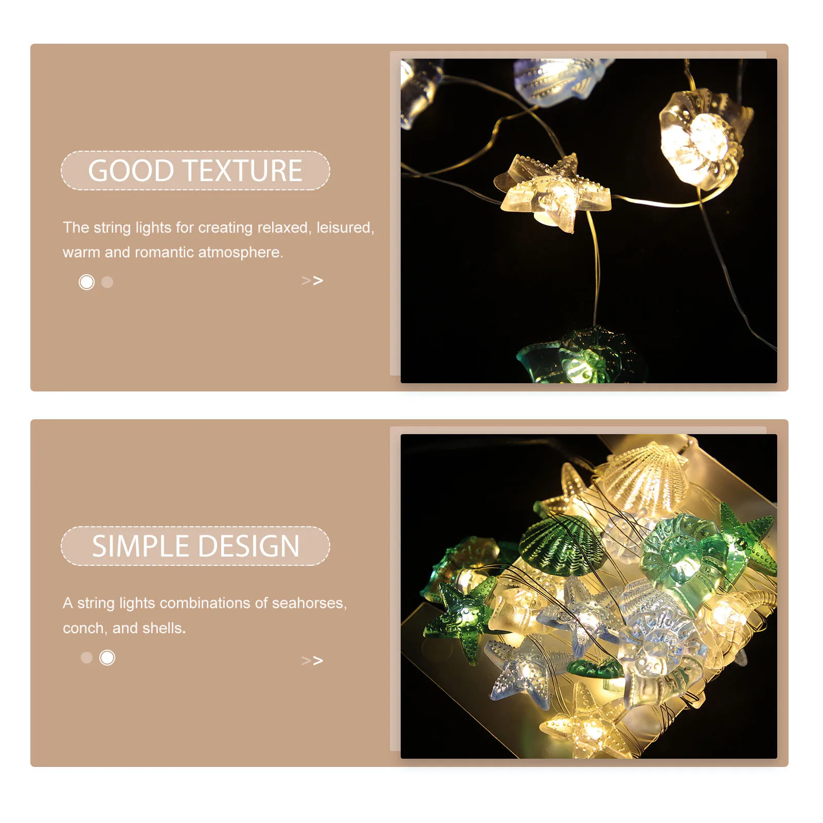 

3M 30LED Sea Horse Conch Shell String Lights Ocean Decor for Beach Theme Party Bedroom Fairy Lights Waterproof PVC Copper Wire