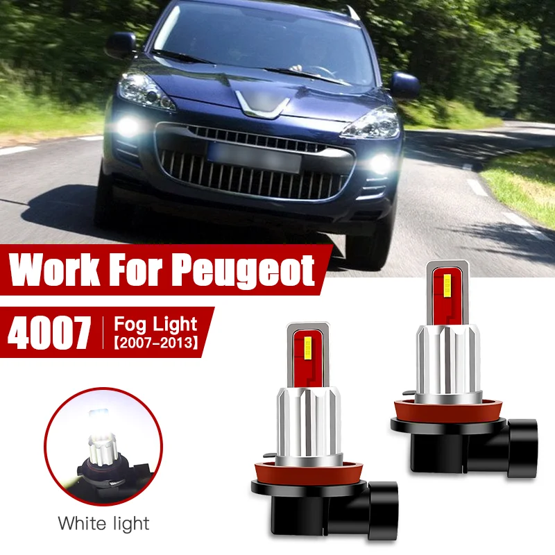 

2pcs Led Car Fog Lamp for Peugeo 4007 2007 2008 2009 2010 2011-2013 H11/H8 Front Fog Light Bulb Car Accessories Canbus 12V/35W