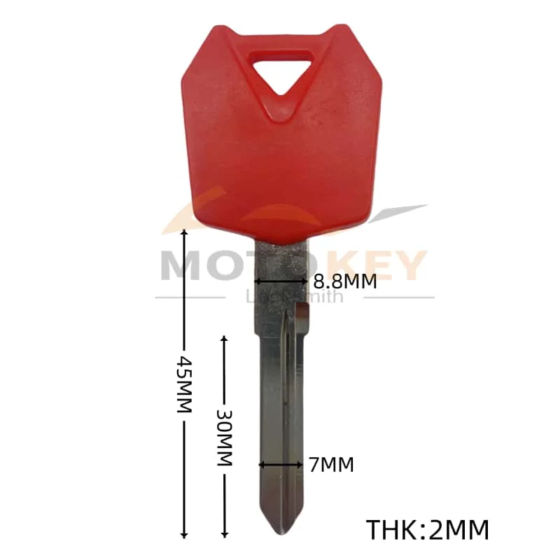 Motorcycle Uncut Blank Replacement Key Removable Chip Housing For Kawasaki NINJA250/300 ZX250R EX250  ZX300R EX300  Versys 650