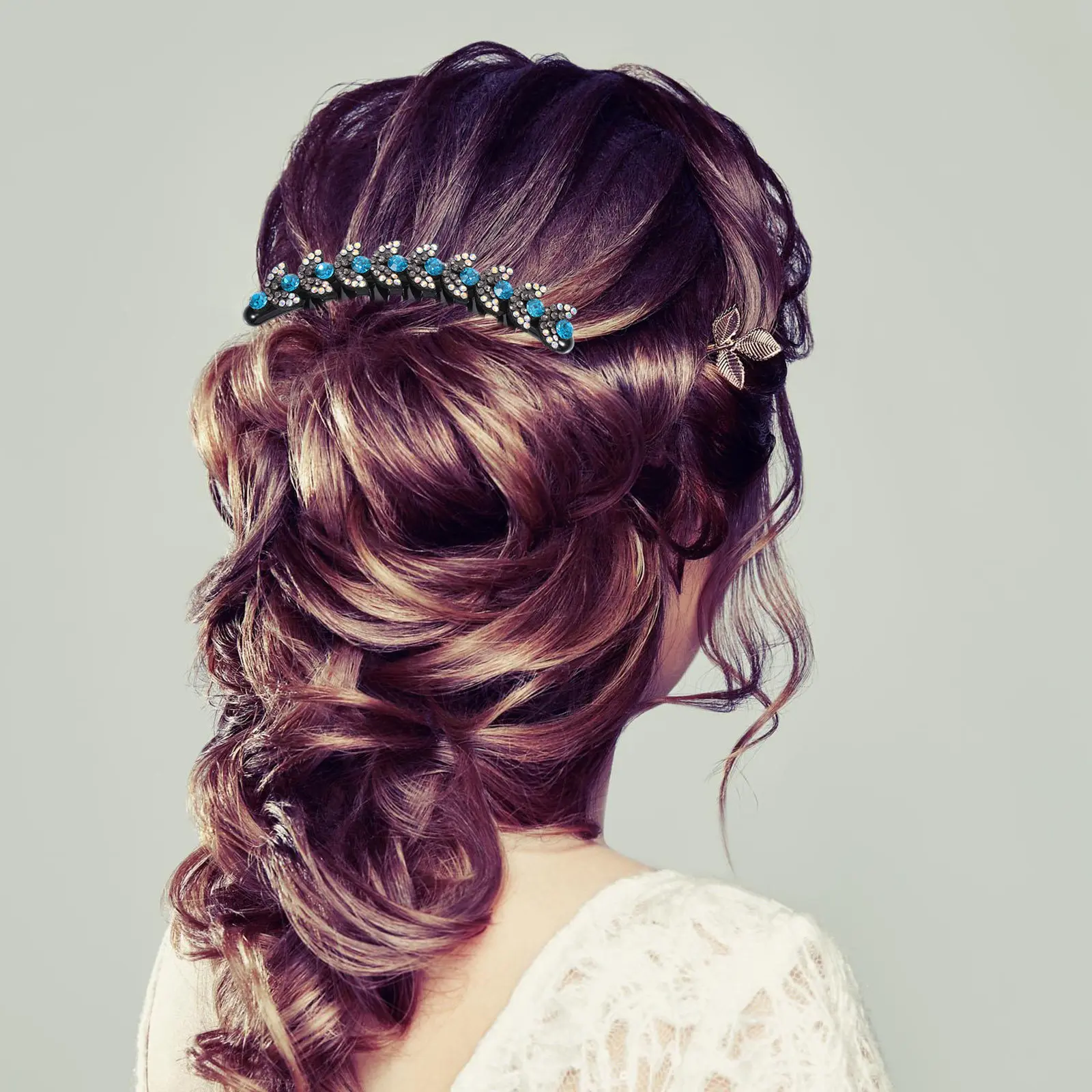 

Fashion Rhinestone Hairpin Comb Durable Material Easy Use for Thick Long Hair Girls Women Hair Fork Hairpin Fork Comb