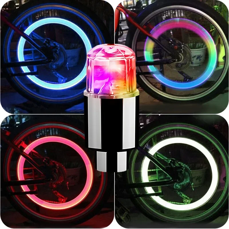 8/4/1Pcs Tire Valve Cap Lights LED Tire Lights for Car Air Valve Caps with Lights for Motorcycles Bicycles Electric Vehicles