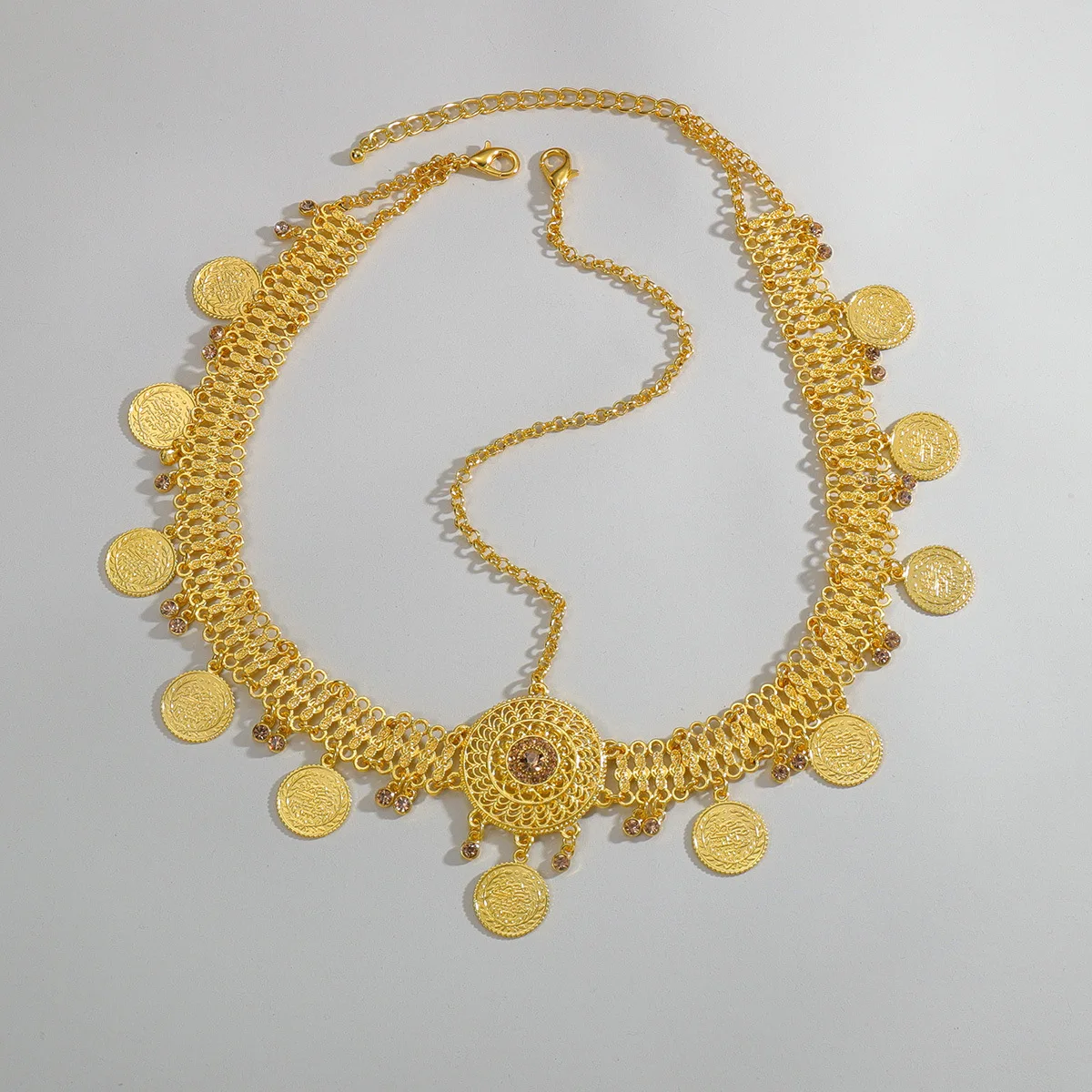 

New European Dubai Fashion 24K Gold Plated Headpiece Exquisite Engagement Party Jewelry for Lovers DD11051