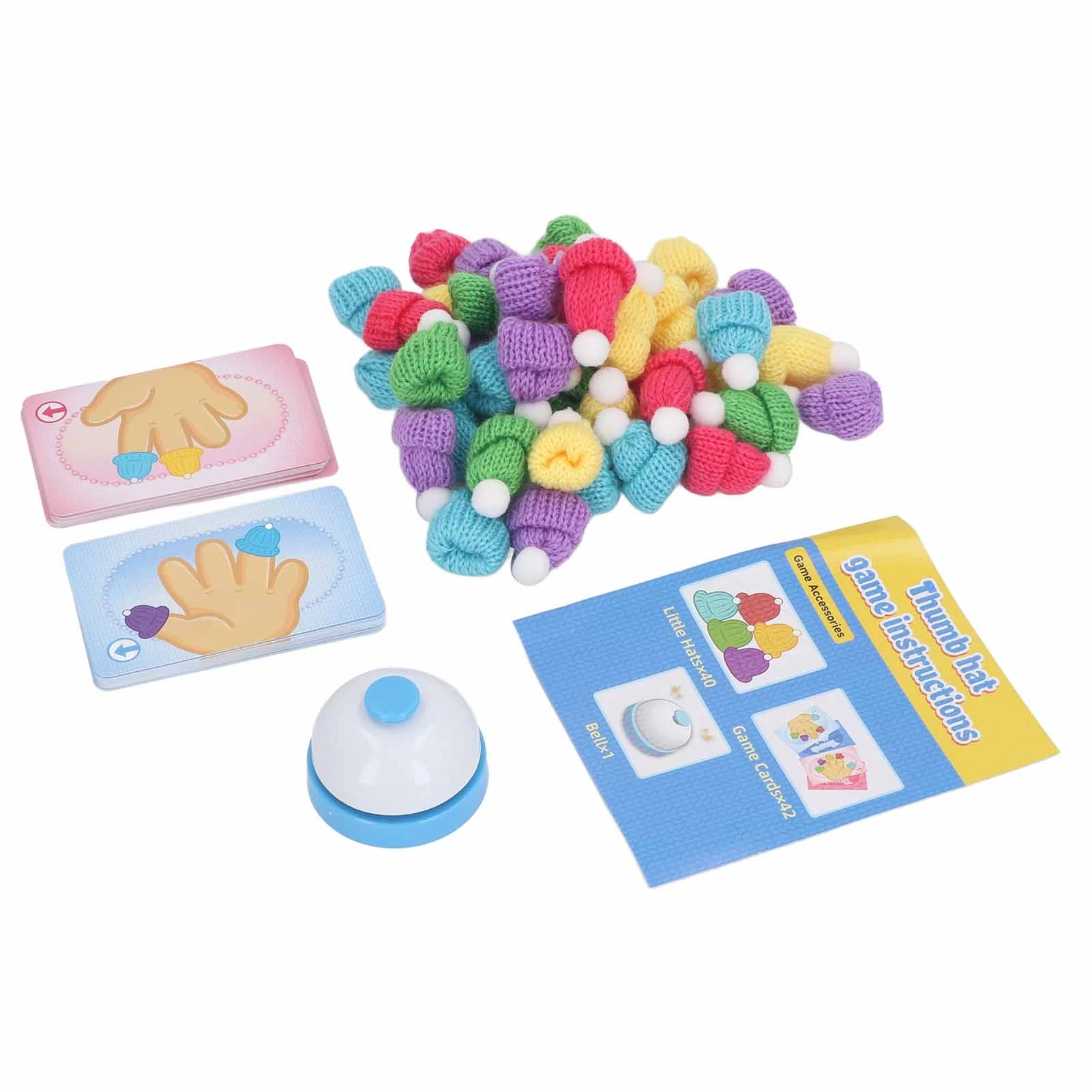 Knitted Thumb Cap Game Toy Colour Recognition Left and Right Hand Training Finger Miniature Game Hats