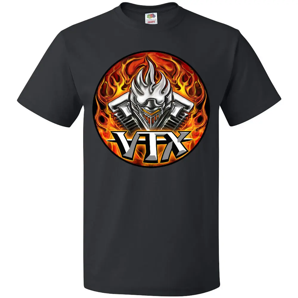 VTX Flaming Motor T-Shirt WickedApparel By Michael Spano Wickedskulls Anime Graphic T-shirts Y2K Tops Unisex Summer