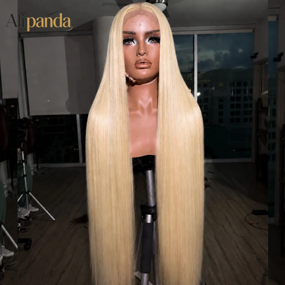 Blonde 613 Human Hair Wigs Straight Hd Lace Frontal Wig 13X6 Brazilian Wig For Black Women 30 38 Inch Lace Front Wig 200 Density