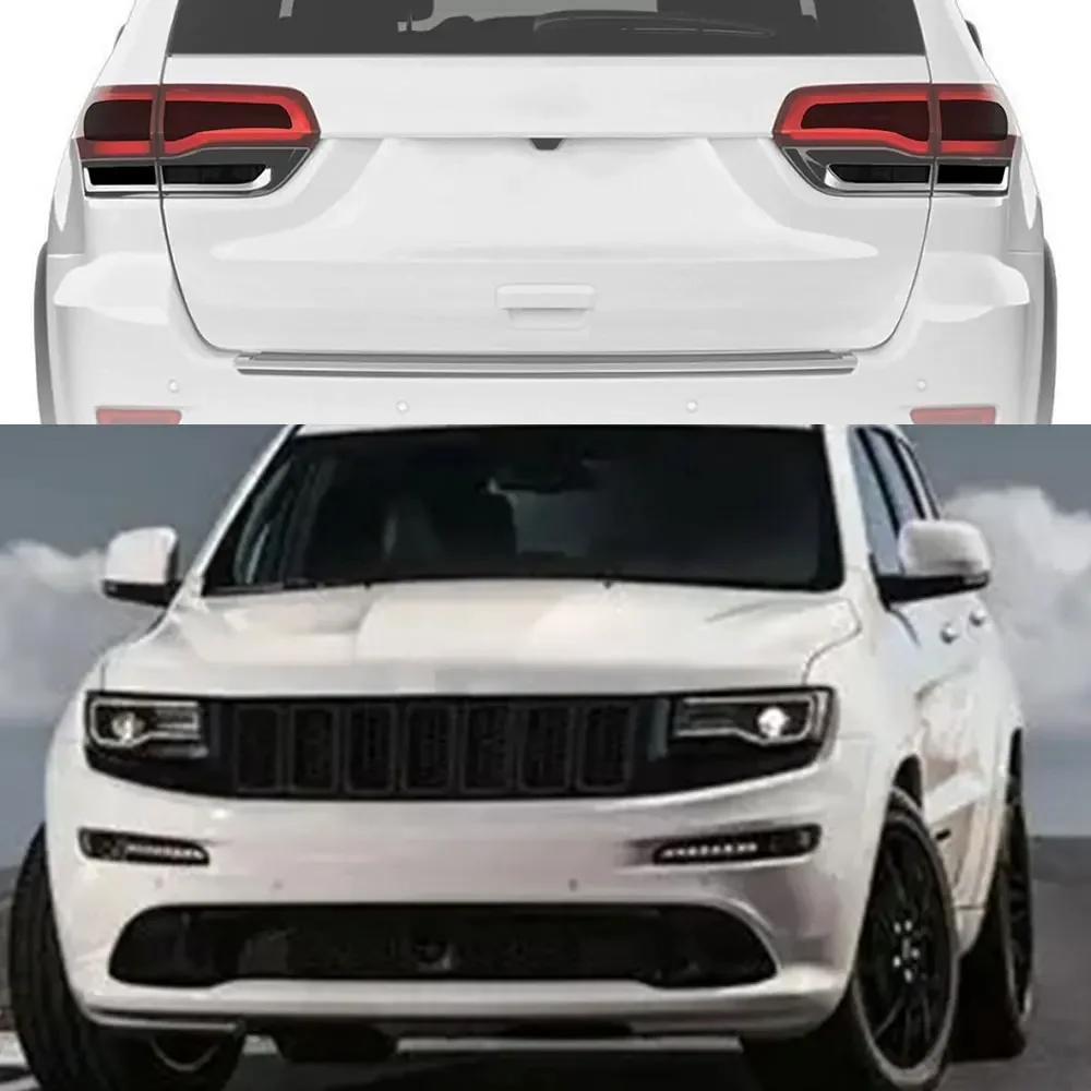 8 قطعة ل جيب ل جراند شيروكي اكسسوارات السيارات 2014-2019 الخلفية الذيل ضوء تينت تراكب الفينيل غطاء خفيف ملصق مائي اكسسوارات السيارات