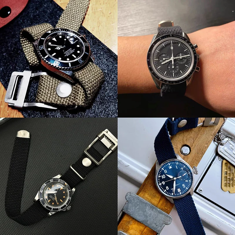 حزام ساعة من قماش النايلون عال - مراجعة Luxury Watch Omega وسعره