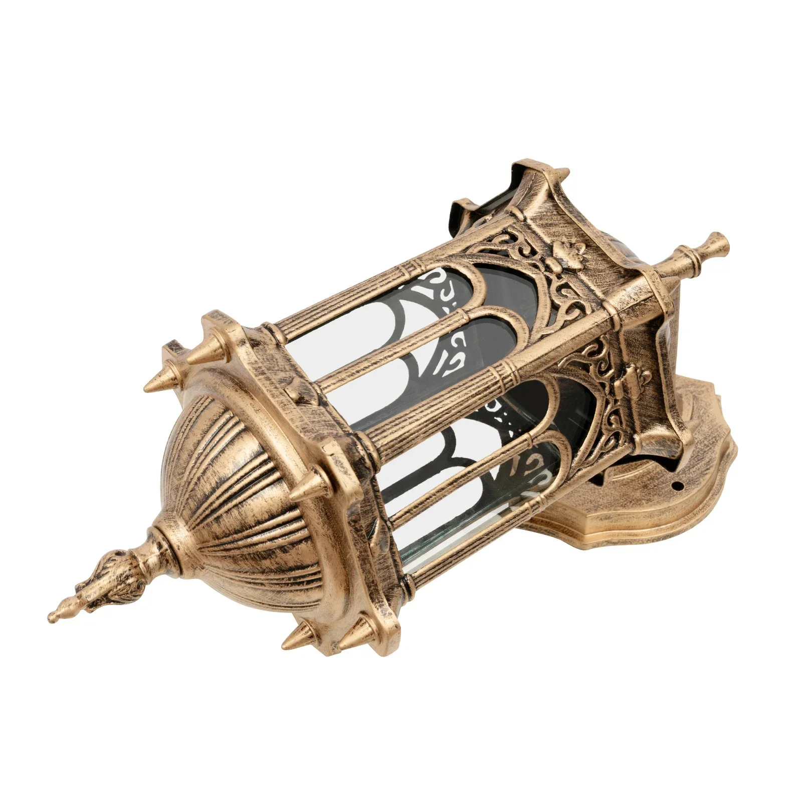 Lampada da parete per esterni, lampade da parete per esterni retrò con paralume in vetro trasparente, luci per portico in alluminio per corridori, balconi