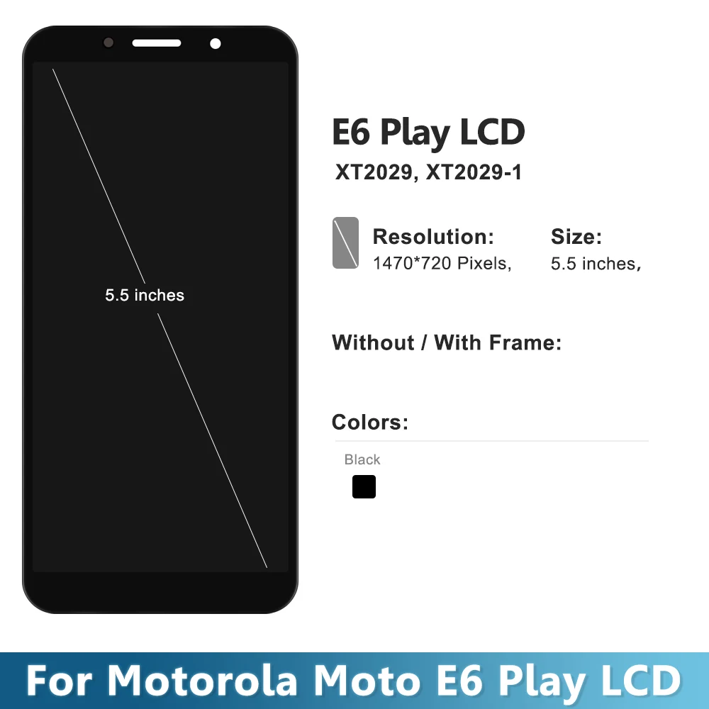 E6play Display Screen For Motorola Moto E6 Play LCD Display Touch Screen Digitizer Assembly For moto E6 play Screen Replacement