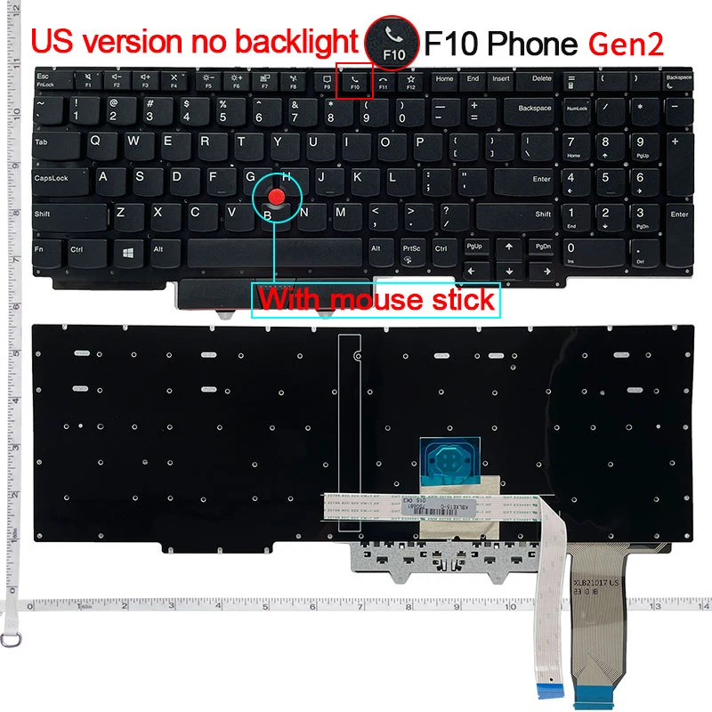 US New Laptop Keyboard For LENOVO Thinkpad E15 R15 GEN2 English laptop