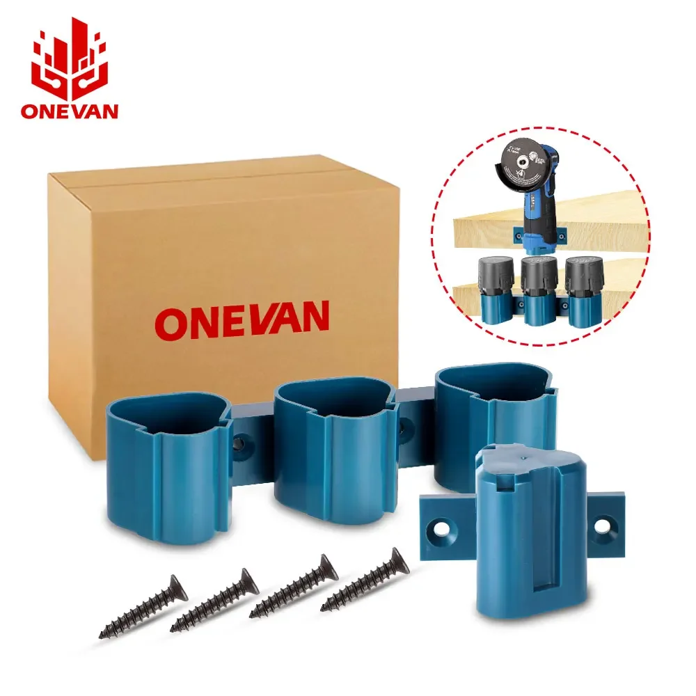 ONEVAN Power Tool Fixed Bracket Display Rack Buckle Li-ion Battery Holder Storage For Makita For Milwaukee For Bosch For Dewalt