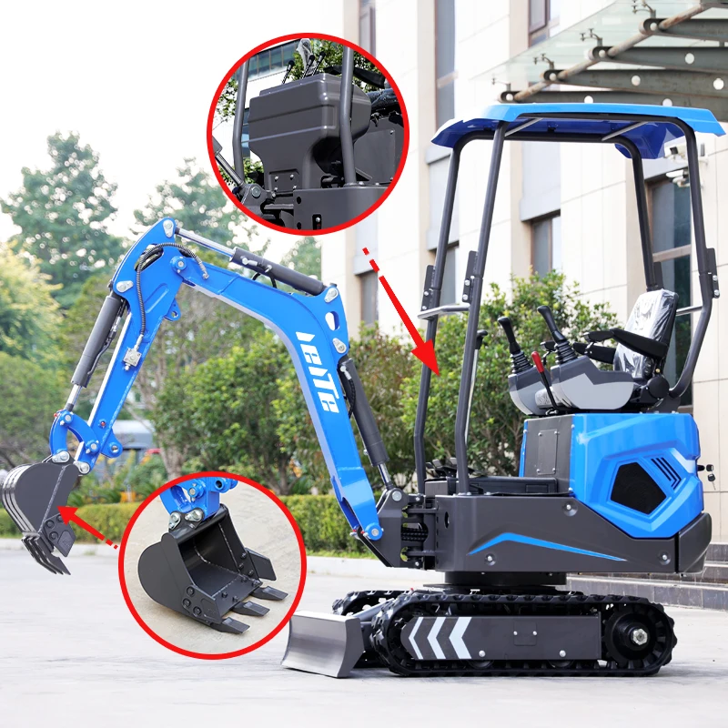 Agriculture tools Europe Mini Excavator 1 Ton Top Quality Small Digger Crawler small Excavator 1.2 Ton Customized Price for sale