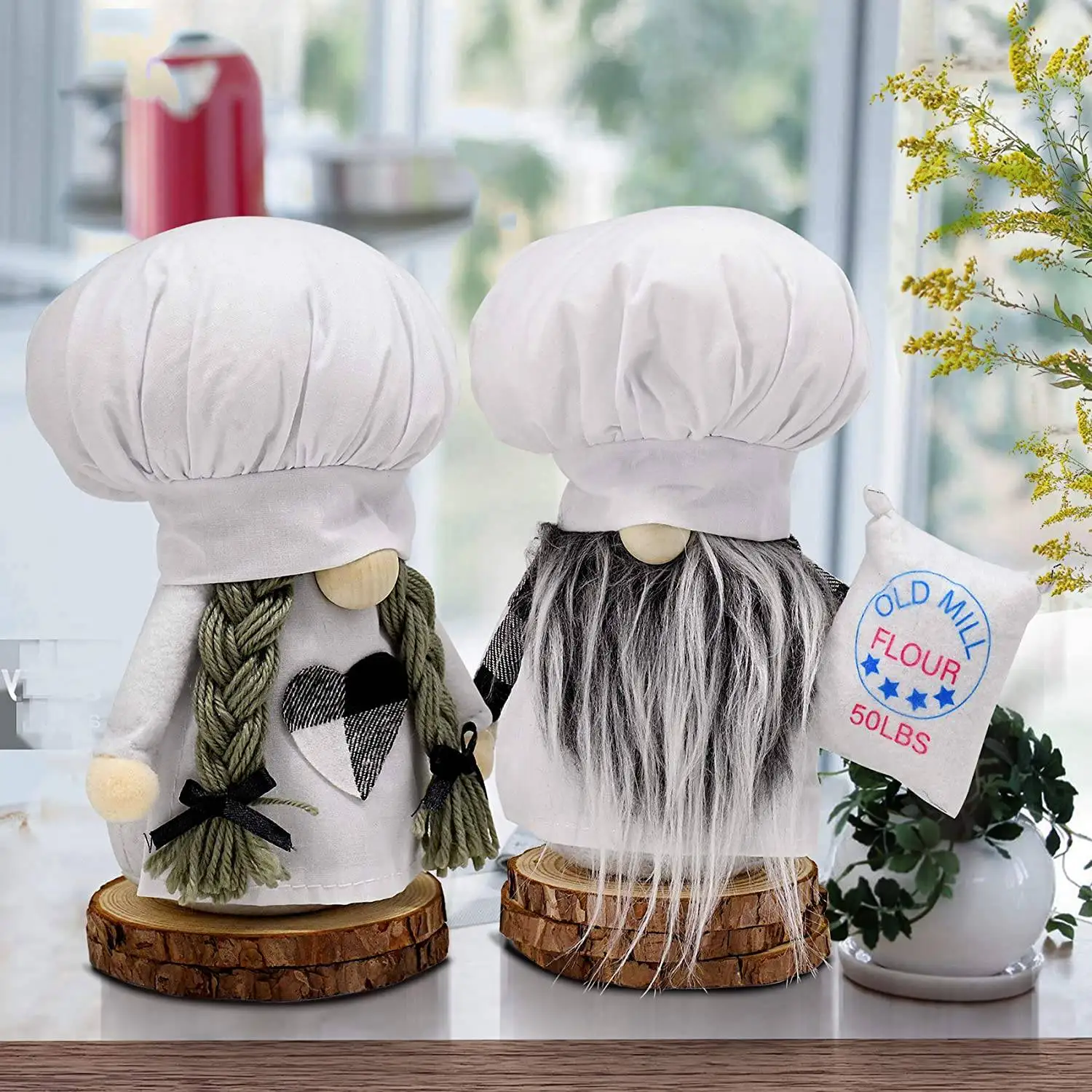 

Chef Gnomes Plush Kitchen Decor Gnome Mr Gnome And Mrs Gnome Dolls Farmhouse Christmas Ornament Holiday Presents-[Qahk]