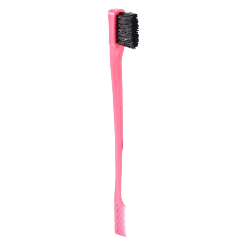 Double Sided Edge Control Hair Brush Comb Combo Pack 4 Pieces Pink And Black-AT35 view 5