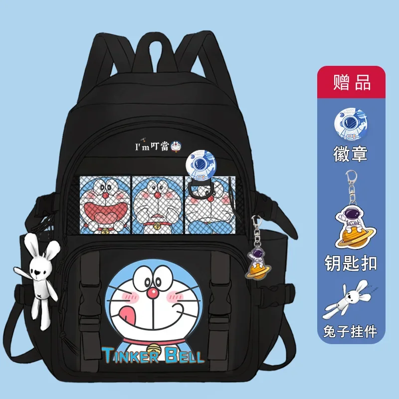 Doraemon Cartoon Backpack Primary School Grade 1 to Grade 5 Cute Schoolbag Junior High School Students Backpack 35x16x45cm