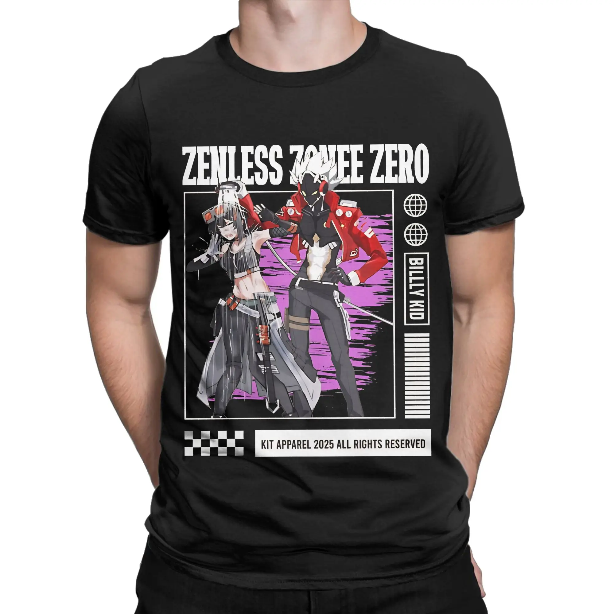 Billy Kid Zenless Zone Zero Classic Shirt Graphic 100% Cotton T-Shirt Zenless Zone Zero Tees Tops For Men