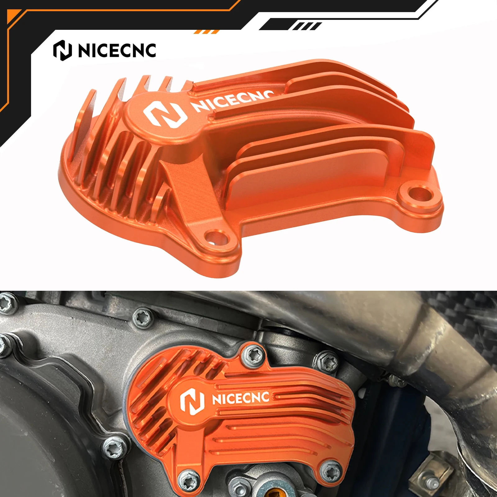 

NICECNC Motorcycle Water Pump Cover For KTM EXC 300 EXC250 XC-W 300 XC-W 250 2020-2023 SX250 XC300 XC 250 2019-2022 Aluminum