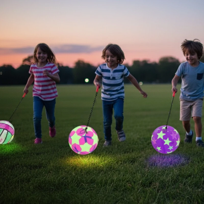 1-10PCSLight حتى نفخ كذاب سوينغ الكرة وامض لعبة اللياقة البدنية للأطفال في الهواء الطلق اللعب هدية عيد ميلاد ومتعة الحفلات #1