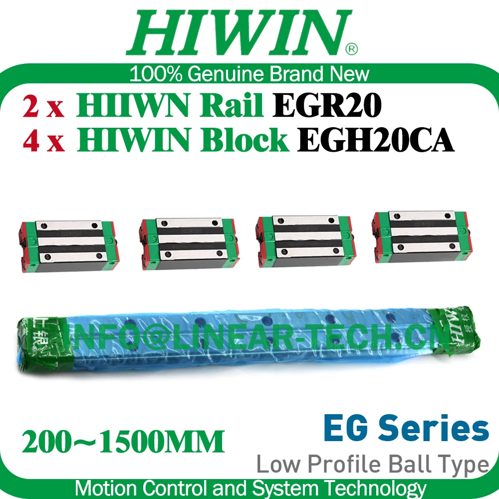 

Оригинальная линейная направляющая HIWIN EGH20CA с предварительной нагрузкой ZA EGR20, 280 300 500 700 800 900 1000 мм, низкопрофильная линейная направляющая шарового типа