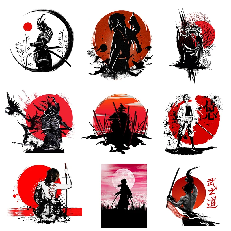

V1401# Car Accessories Sticker For Samurai Warrior Scratch-Proof Sunscreen Decor Camper Windows Graffiti Decal