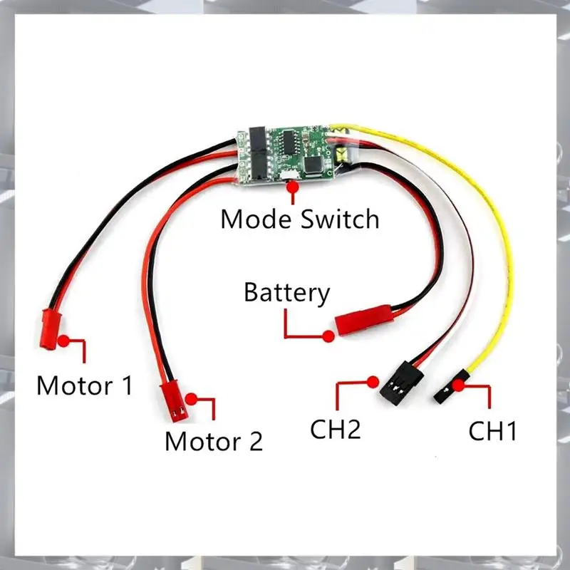 A84F-4X Bidirezionale 5A ESC Regolatore di Velocità Spazzolato Dual Way ESC 2S-3S Lipo Per RC Modello di Auto Barca Serbatoio Pezzi di Ricambio