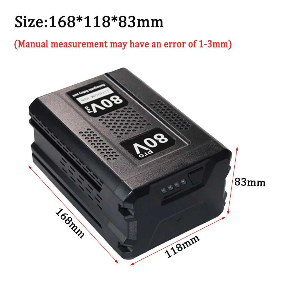 Replacement Li-ion Battery Applicable Greenworks PRO 80V 8000mAh GBA80150 GBA80150 GBA80200 GBA80250 GBA80300 GBA80500