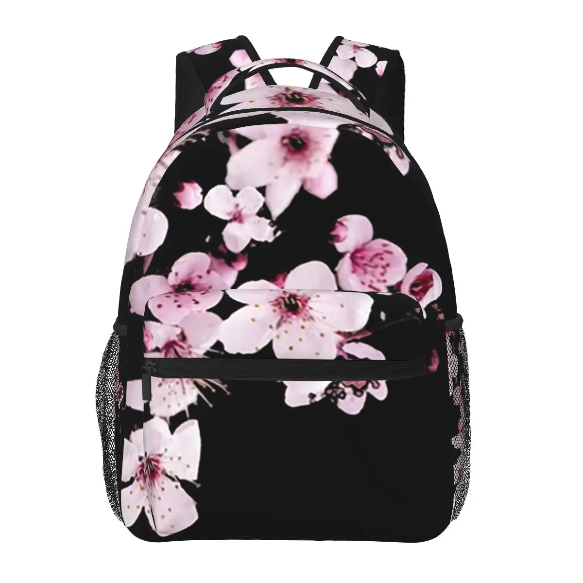 One-side Cherry Blossom Branch Backpacks Boys Girls Bookbag Students School Bags Travel Rucksack Shoulder Bag Large Capacity