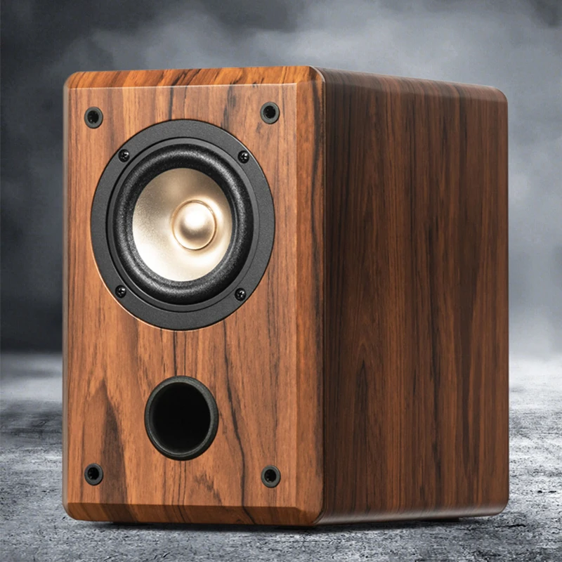 Fever Bookshelf Speaker KTV Home Passive Hifi DIY Speaker 4 Inch Full Frequency Speaker Professional BedRoom Desktop Wood Audio