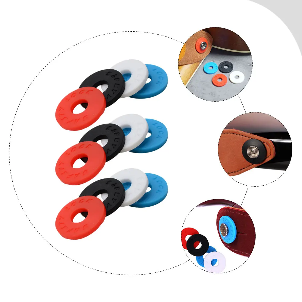 

12pcs Guitar Strap Locks Anti-Slip Rubber Blocks For Guitar Bass Ukulele Accessories Protection Prevent Fall Safe Button