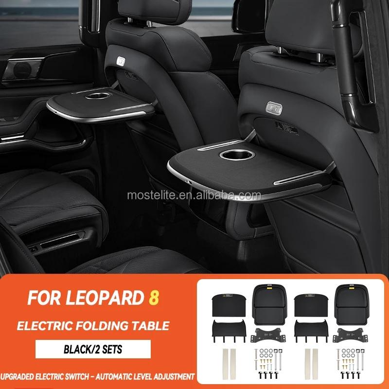 2025 Hot Sale Car Folding Table with Wireless Charging Car Rear Seat Back Electric Folding Table for Byd Leopard 8 Accessories view 2