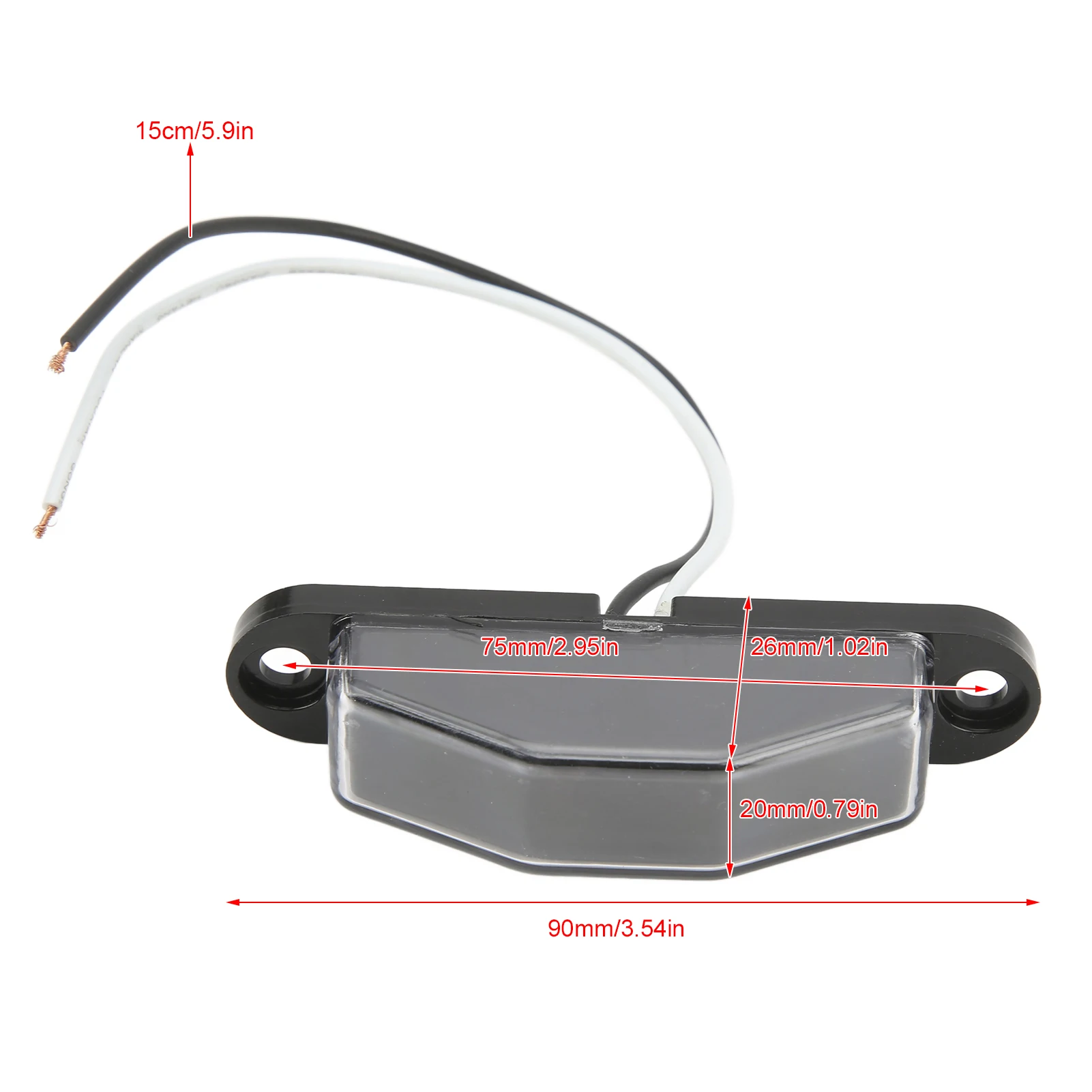 4-LED لوحة ترخيص ضوء 10-30 فولت جهد واسع IP67 مقاوم للماء عمر مقطورة RV فان شاحنة تخييم #6