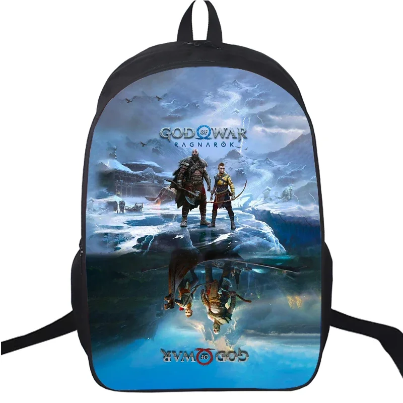 

God of War Ragnarok Kratos Kids Backpack for Students School Bags Atreus Boys Girls Teens Knapsack Travel Children Rucksack