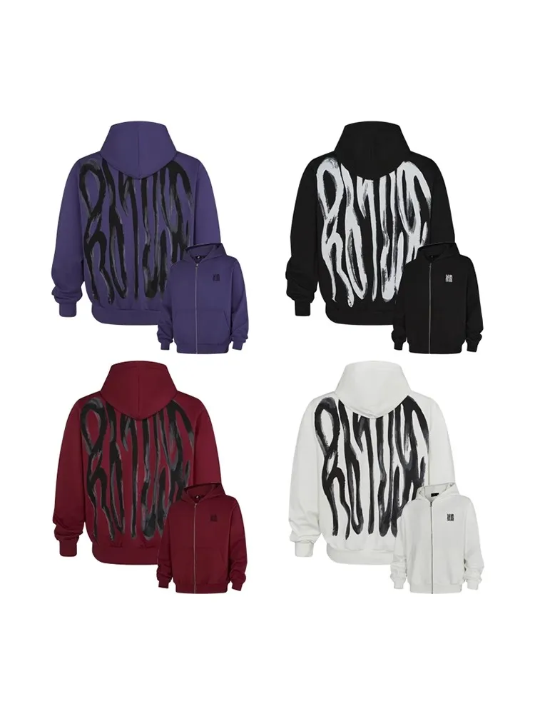 

R69 Hand-painted Hoodie Streetwear Hiphop Hoodies 4 Colour Pick R230737