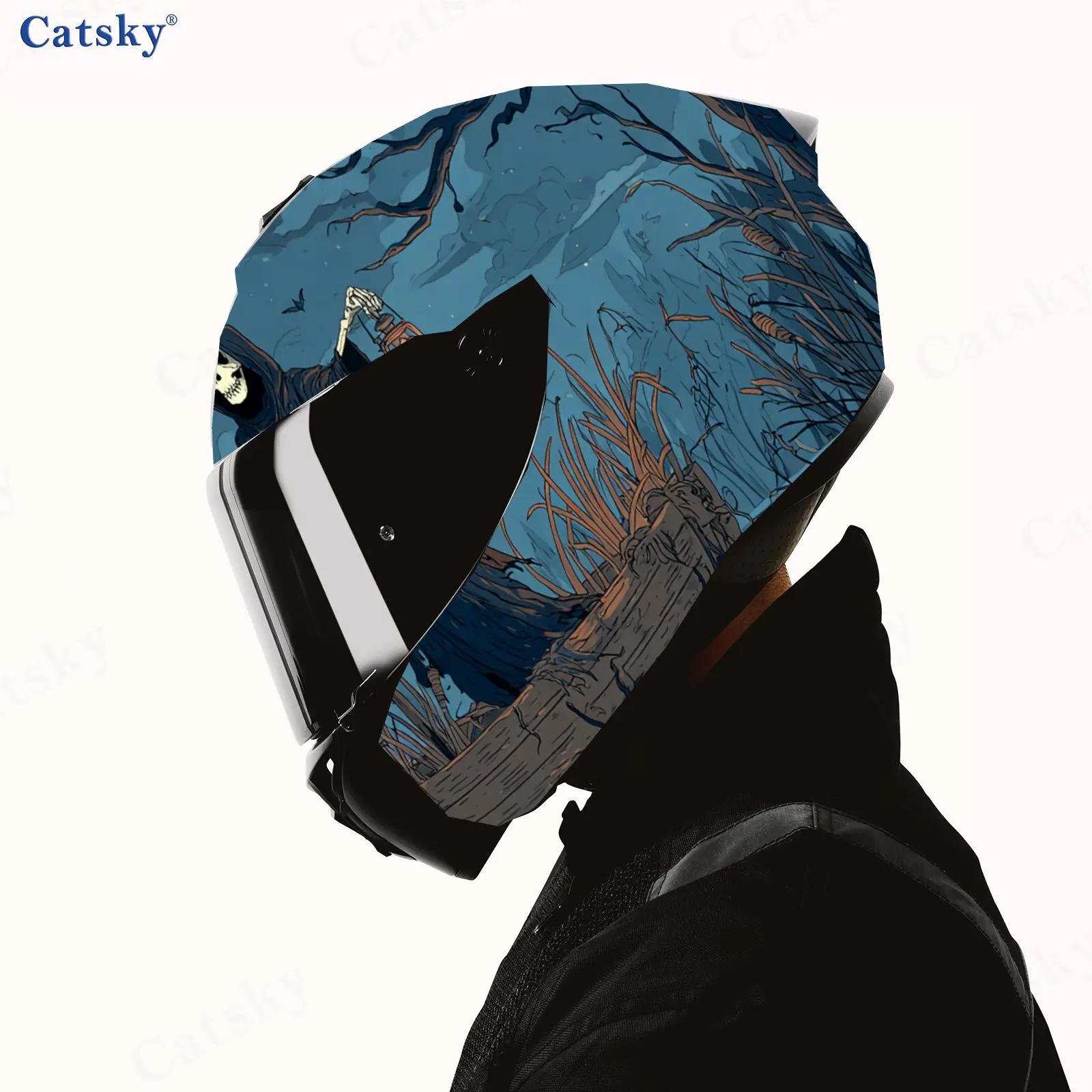 يحمل مصباحًا داكنًا وإبحارًا عبر لخوذة النهر من الفينيل، شارات خوذة كاملة الوجه مقاومة للماء والخدش،