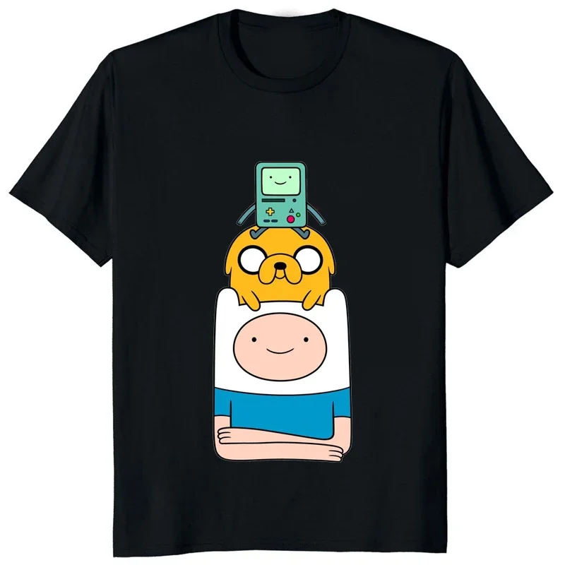 Vendita calda Adventure Time stampato Cartoon Man t-shirt sciolto moda Casual Streetwear donna top Harajuku Y2k Otaku