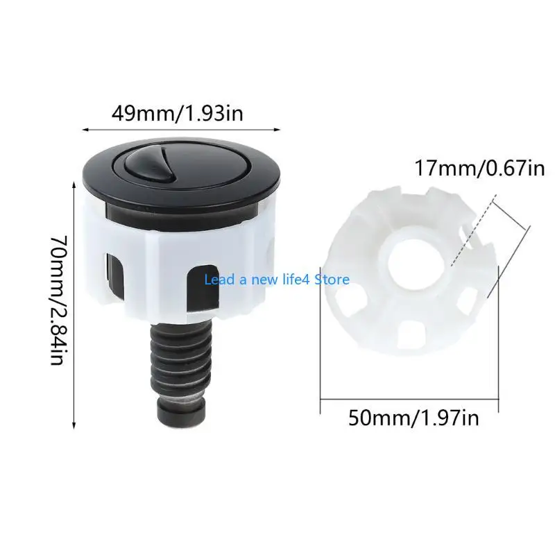 Y55E Round Evalet Push Button زر مزدوج دفع زر التدفق القابل للتعديل زر خزان المياه للمنزل للفندق المنزلي المرحاض العام