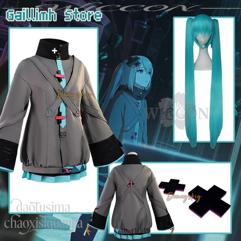 

Аниме 코스프레 의상 Grey Coat Y2K Jirai Kei Головные уборы для девочек Косплей Проект Sekai Красочная сцена! Фильм: Mikkuu Who Can't Sing