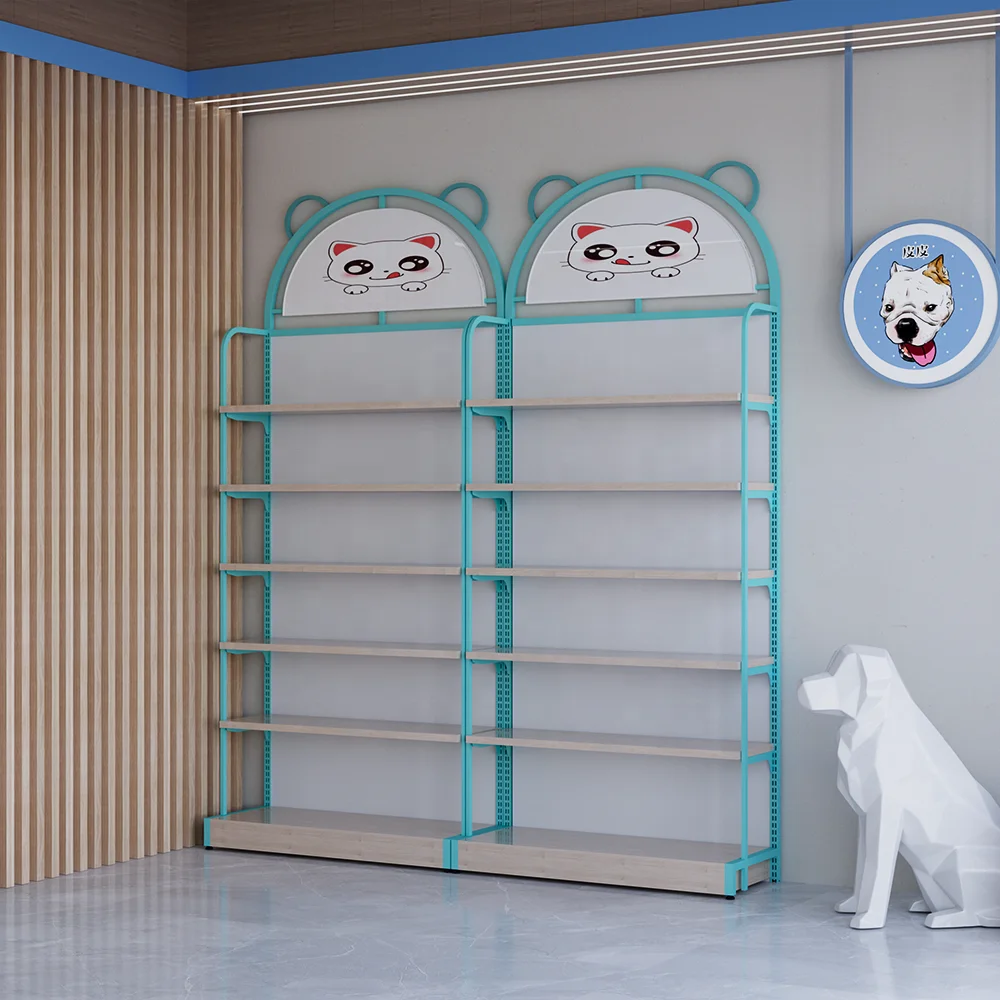 Well Designed Retail Pet Display Shelves Practical Pet Dog Clothing Display Rack Multi Layers Pet Shop Display Stand