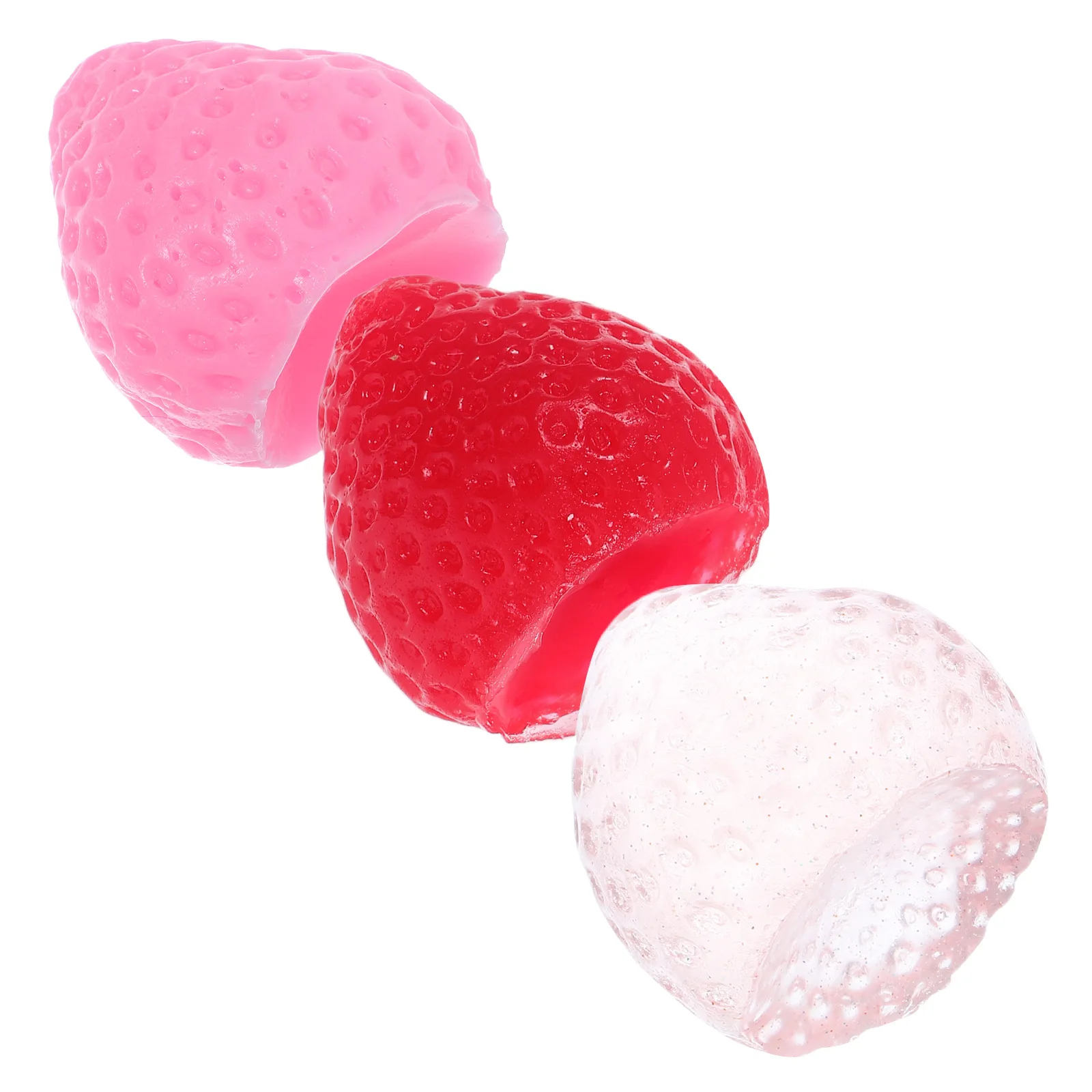 3 قطع من تململ الحسي الواقعي من السيليكون لتخفيف التوتر، متين وناعم وقابل للتمدد على شكل فاكهة للأطفال